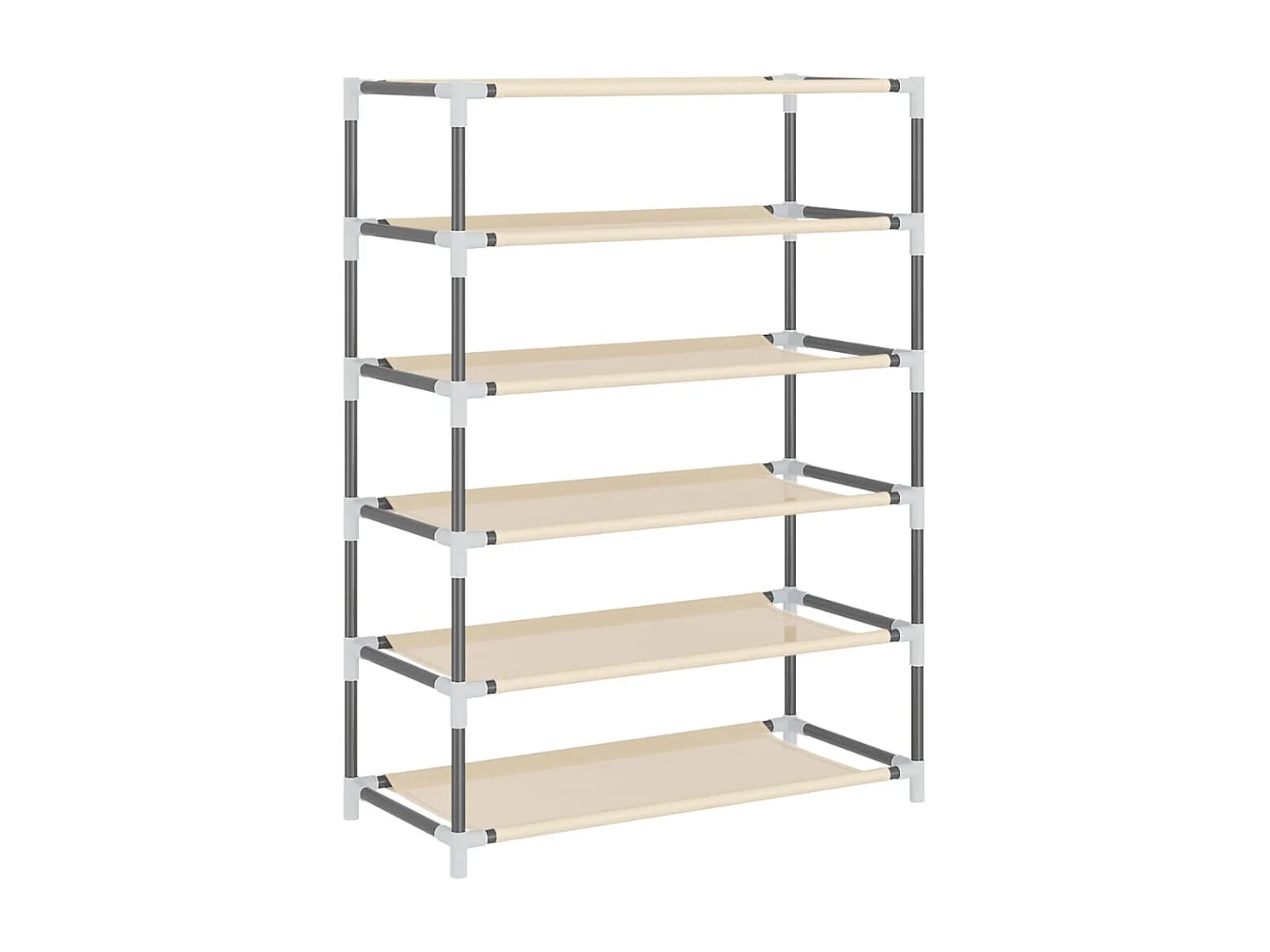 Armoire à chaussures Crème 60x28x90 Tissu