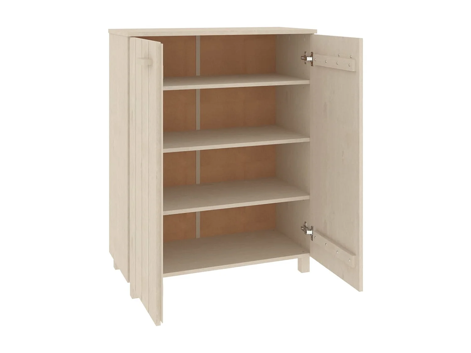 Armoire à chaussures HAMAR Marron miel 85x40x108 Pin massif