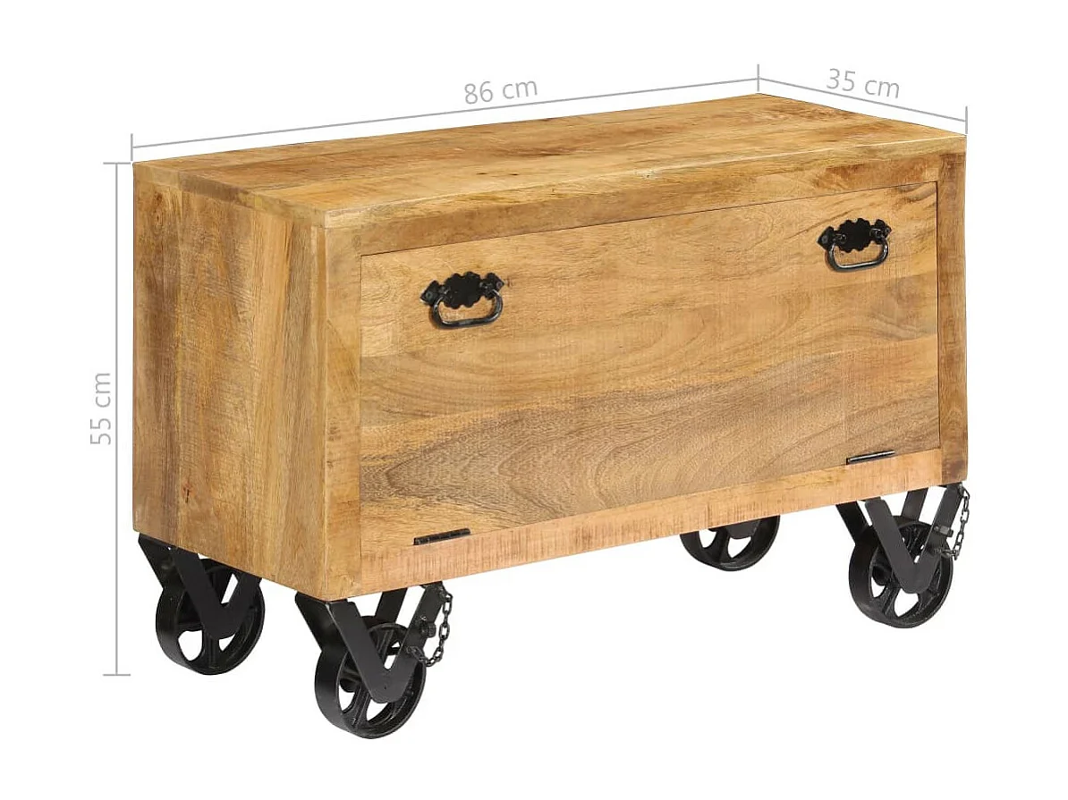 Armoire à chaussures 86x35x55 Bois de manguier solide