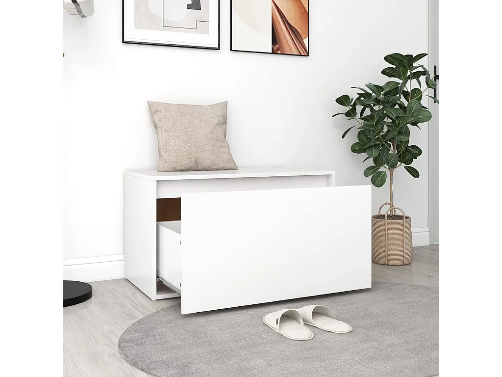 Banc d'entrée 80x40x45 Blanc
