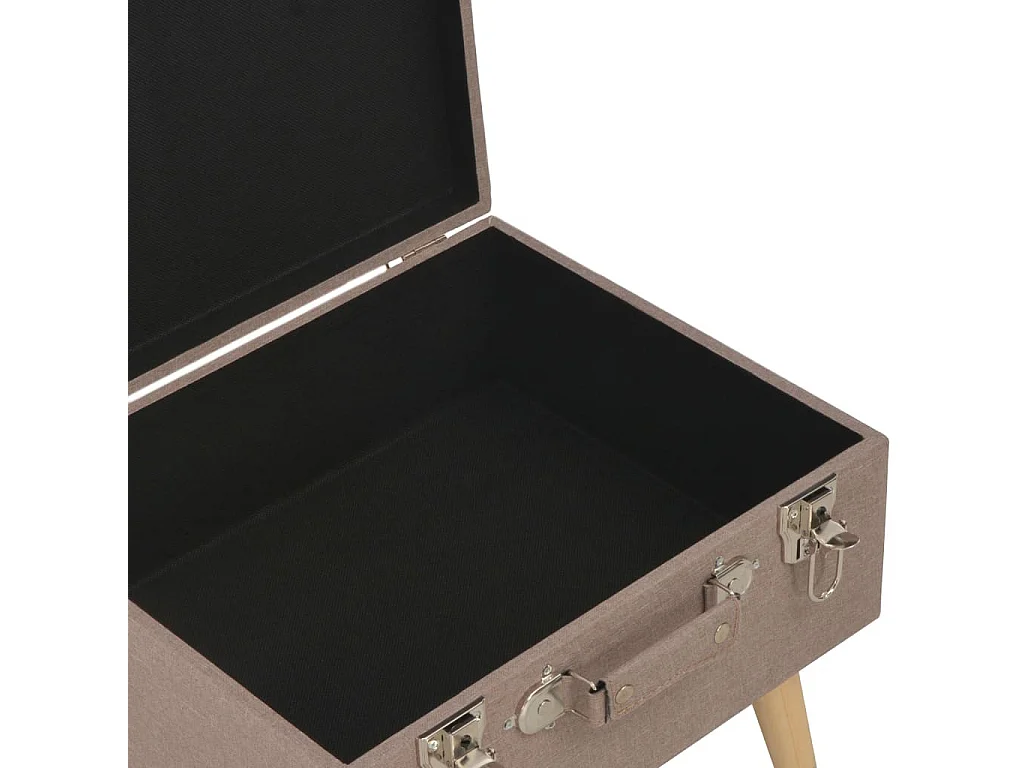 Tabourets de rangement 3 pcs Marron Tissu