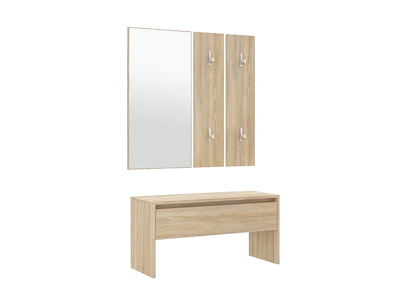 Ensemble de meubles de couloir Chêne Sonoma Bois d'ingénierie