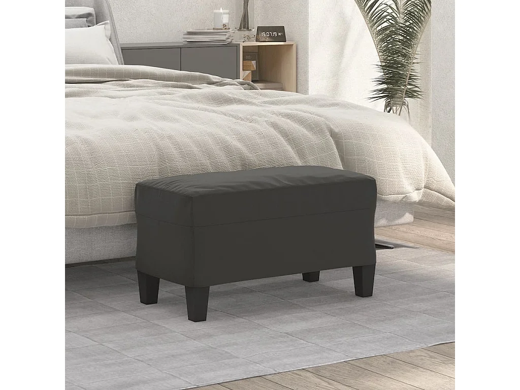 Banc Gris foncé 70x35x41 Tissu microfibre