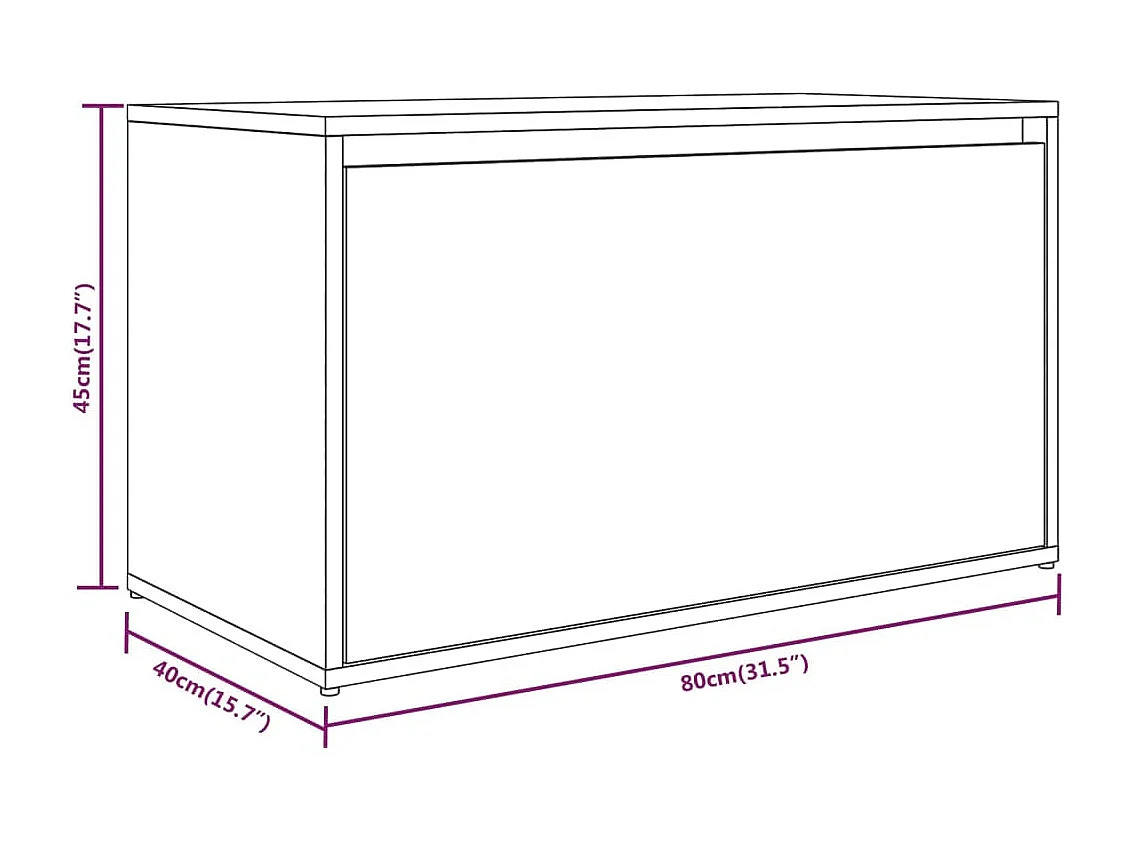 Banc d'entrée 80x40x45 Sonoma gris Bois d'ingénierie