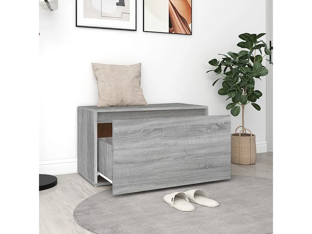 Banc d'entrée 80x40x45 Sonoma gris Bois d'ingénierie