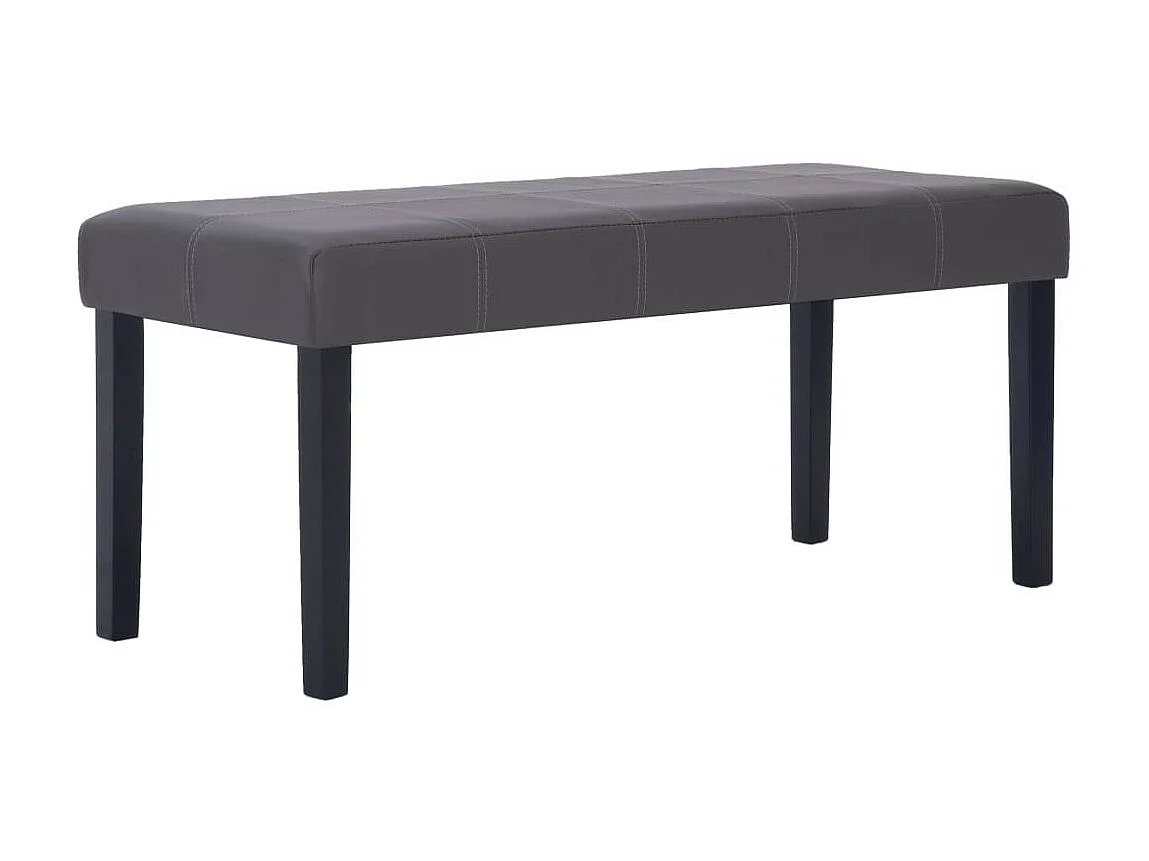 Banc 106cm Gris Similicuir Rozy