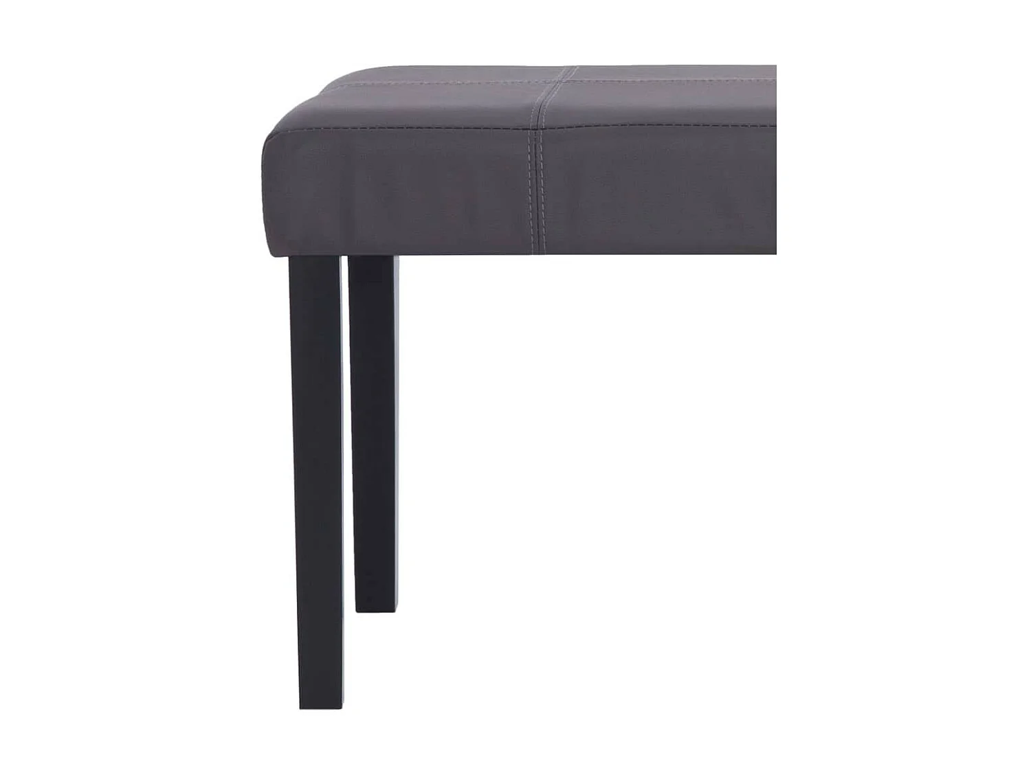 Banc 106cm Gris Similicuir Rozy