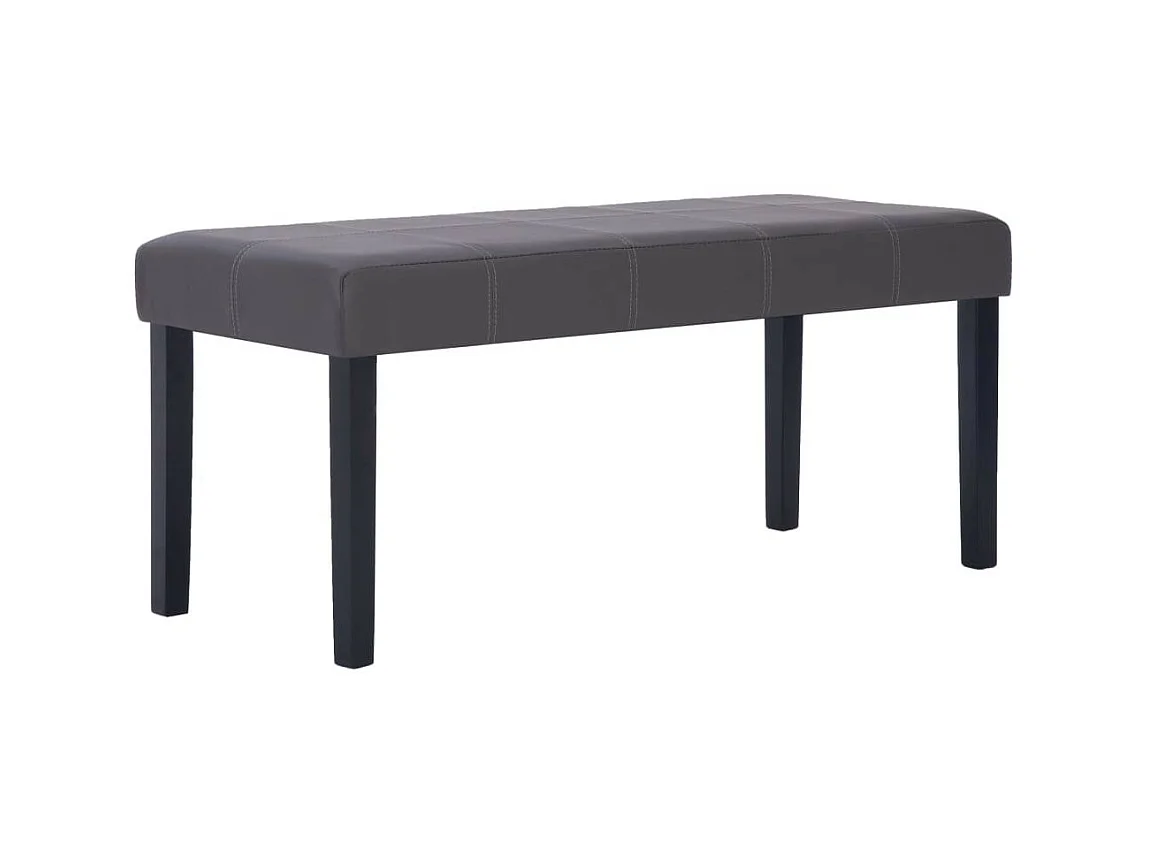 Banc 106cm Gris Similicuir Rozy