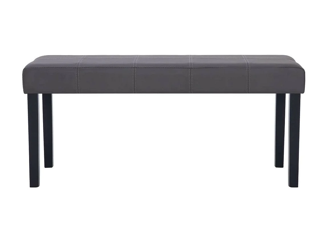 Banc 106cm Gris Similicuir Rozy