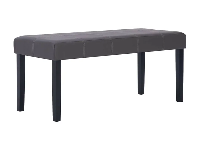 Banc 106cm Gris Similicuir Rozy