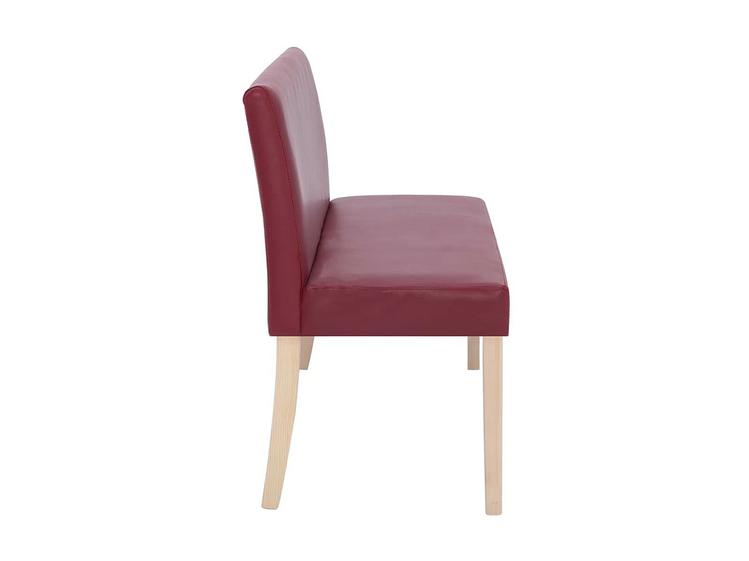 Banc 139,5cm Rouge bordeaux Similicuir Riza
