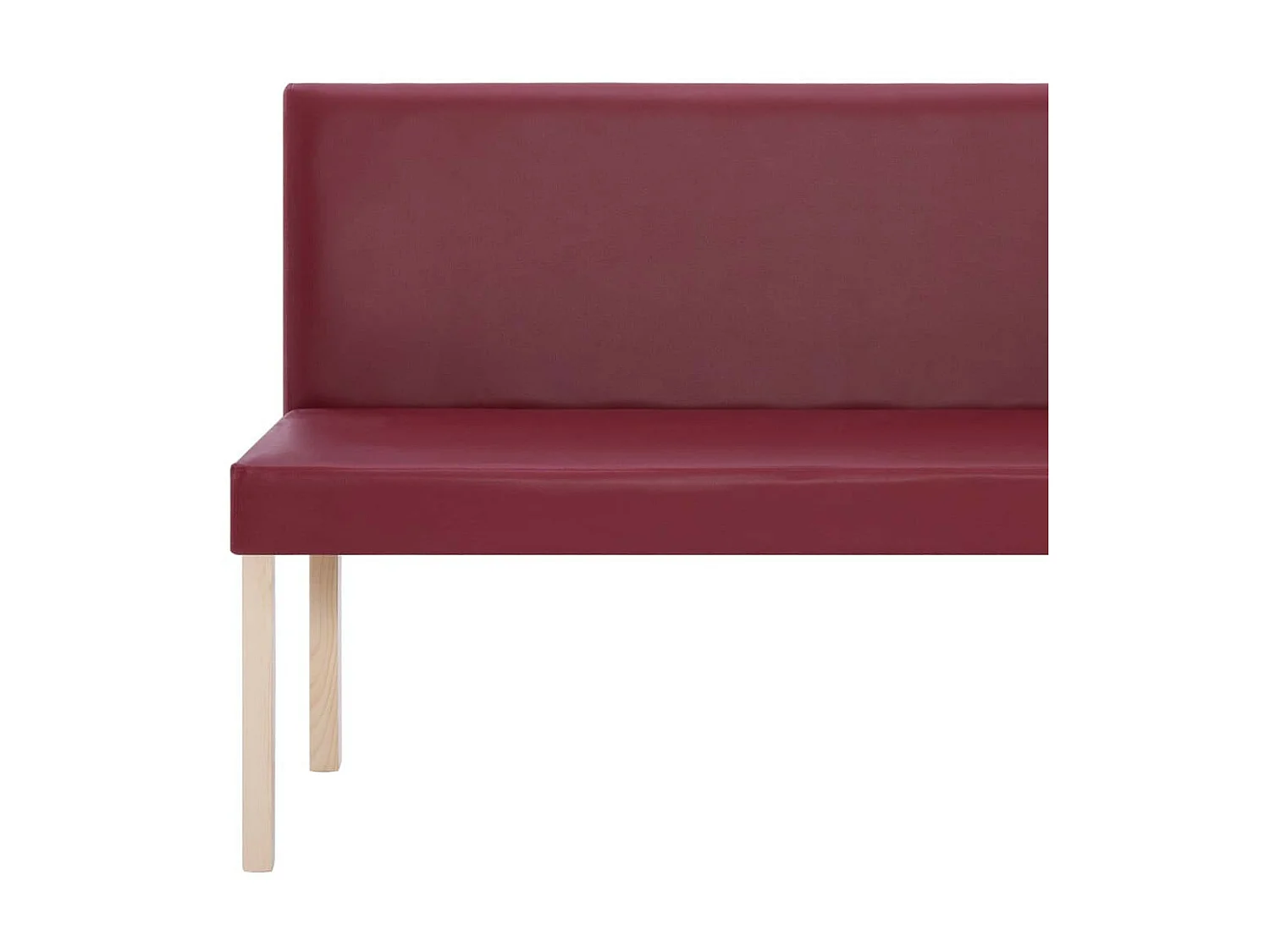 Banc 139,5cm Rouge bordeaux Similicuir Riza