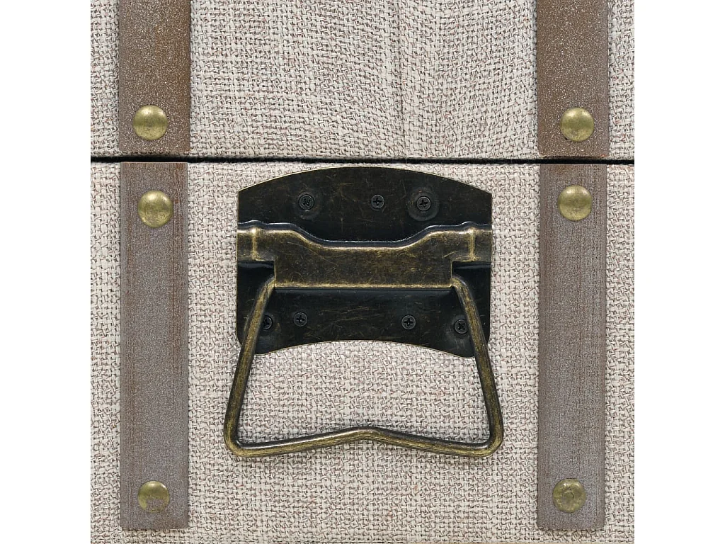 Banc de rangement Bois massif et acier 111 x 34x37