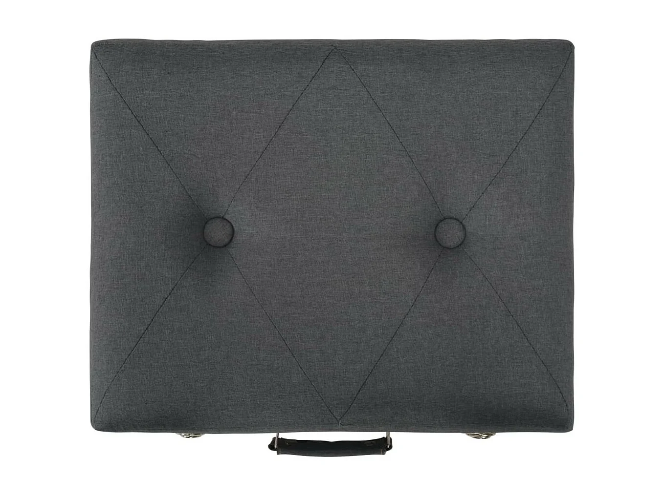 Tabouret de rangement 40cm Gris foncé Tissu