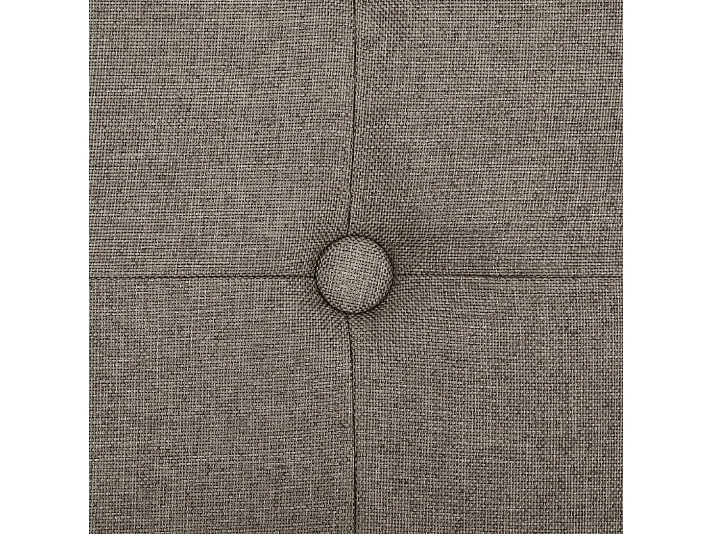 Banc de rangement pliable Taupe Faux lin