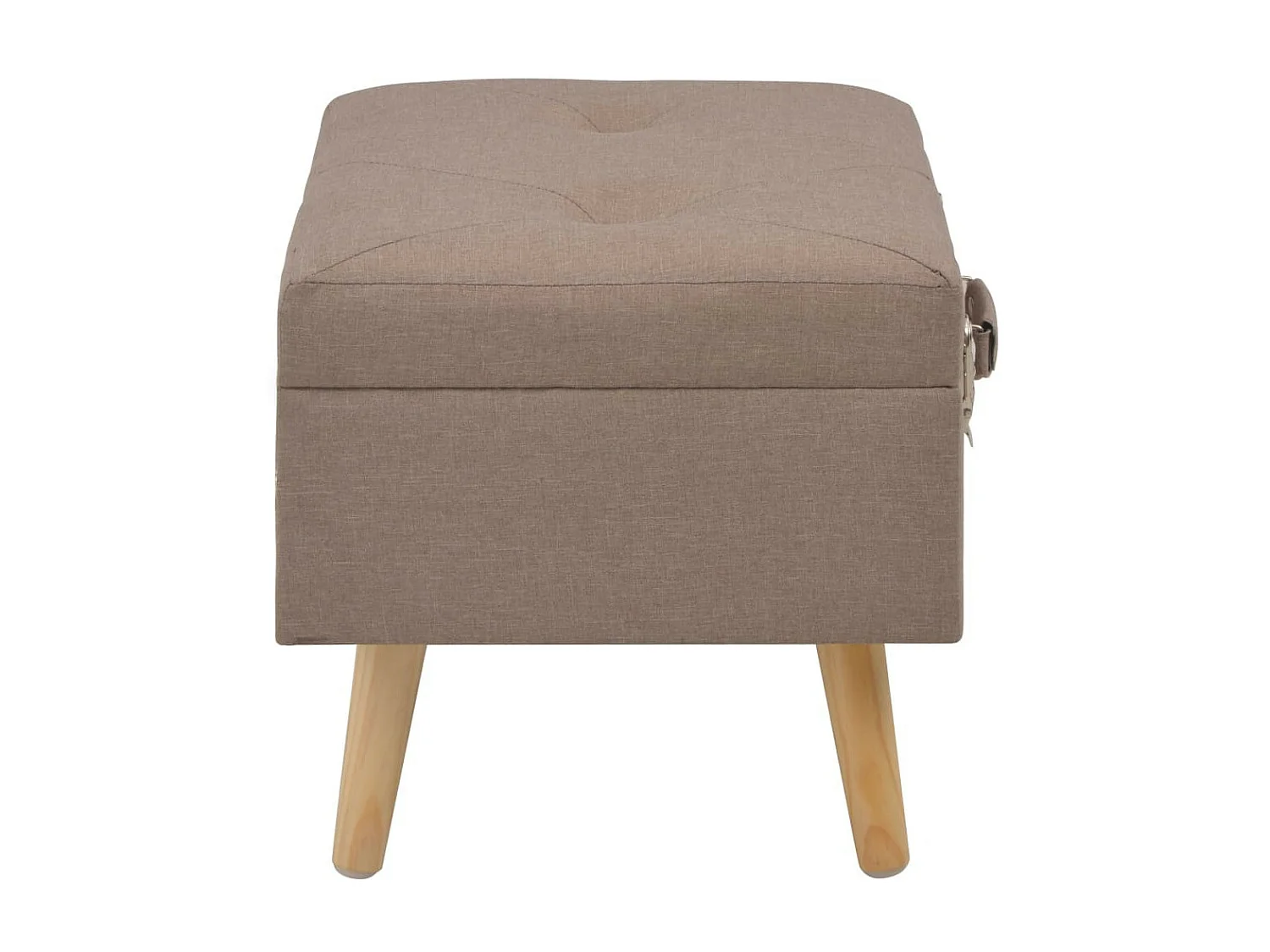 Tabouret de rangement 40cm Marron Tissu