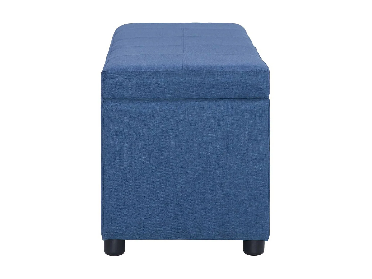 Banc avec compartiment de rangement 116cm Bleu Polyester