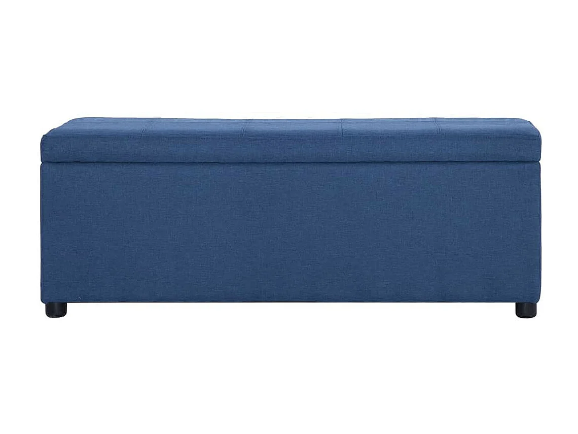Banc avec compartiment de rangement 116cm Bleu Polyester