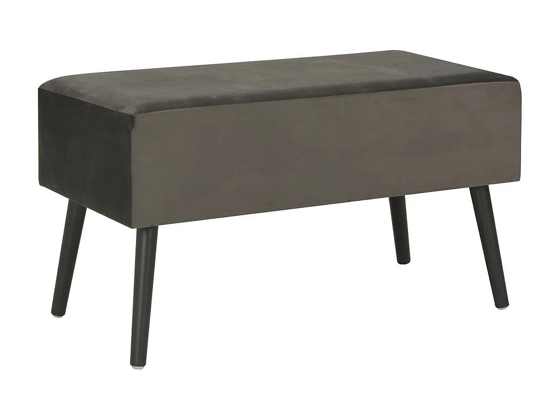 Banc avec tiroirs 80cm Gris Velours