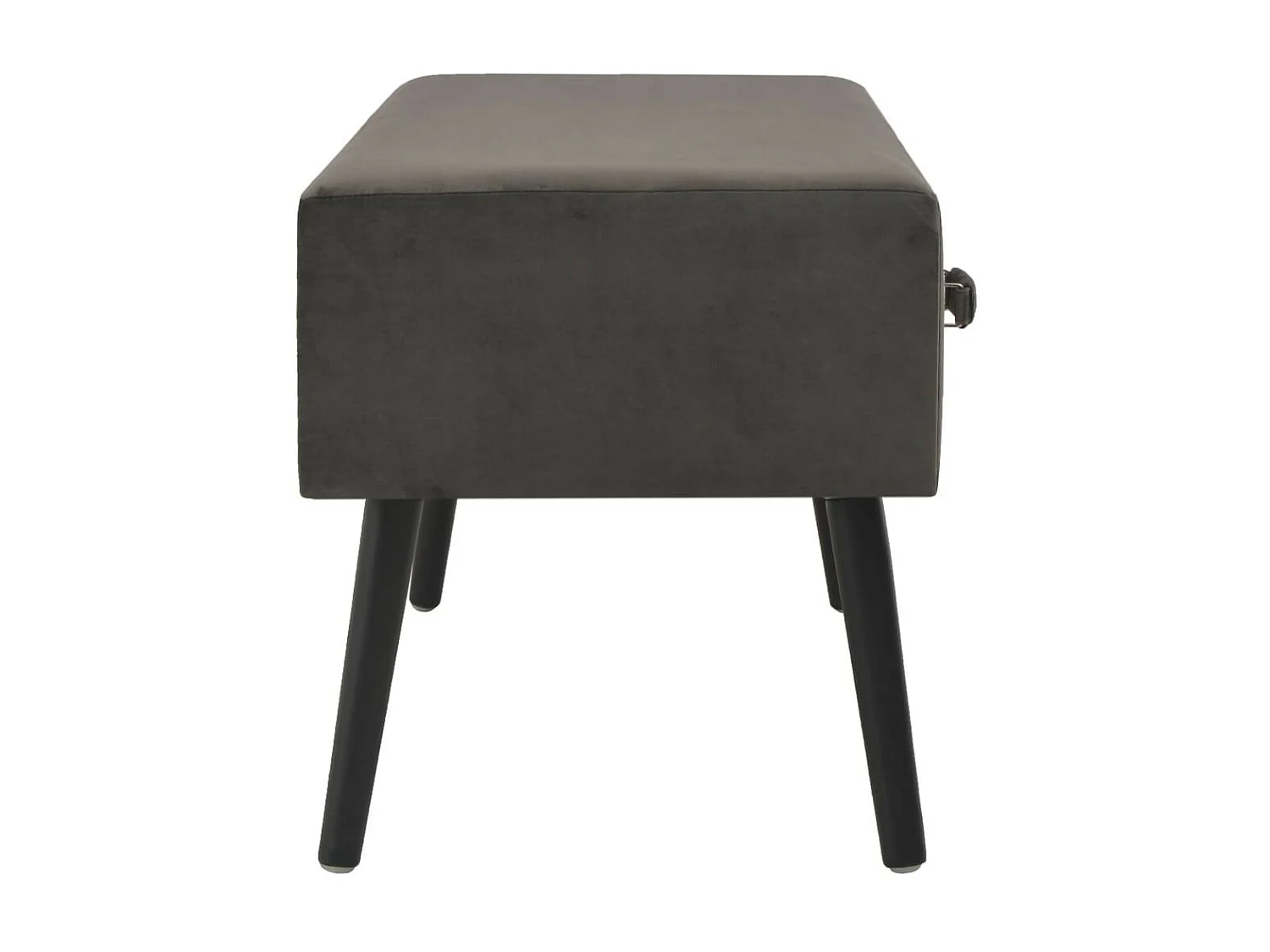 Banc avec tiroirs 80cm Gris Velours