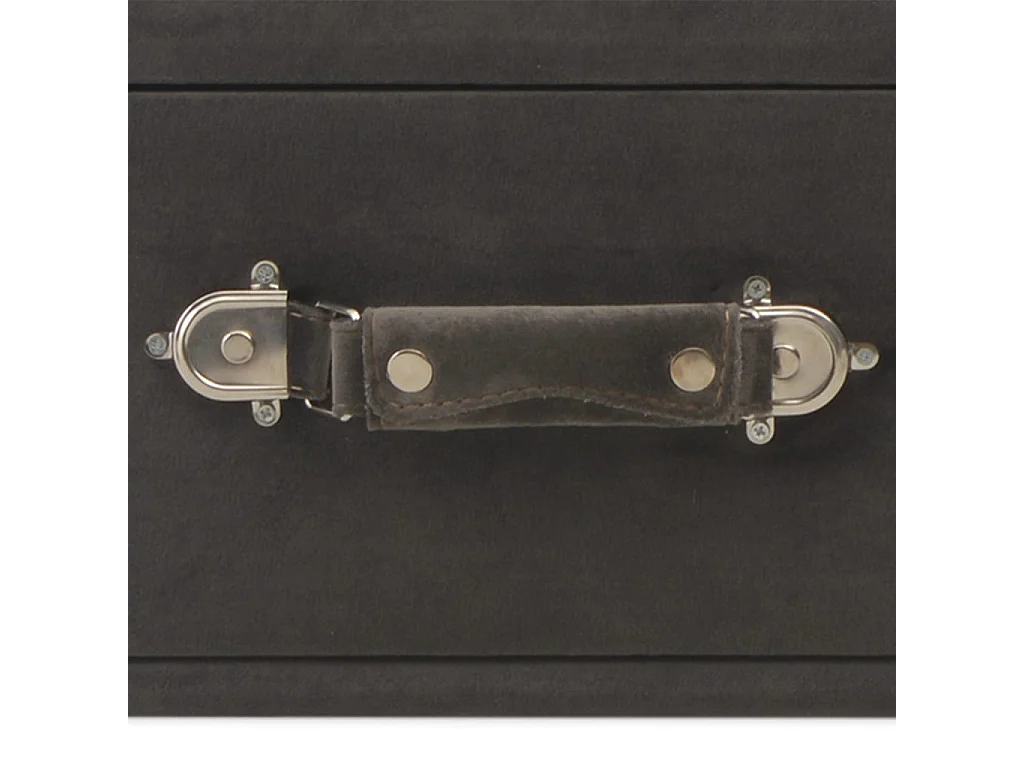 Banc avec tiroirs 80cm Gris Velours