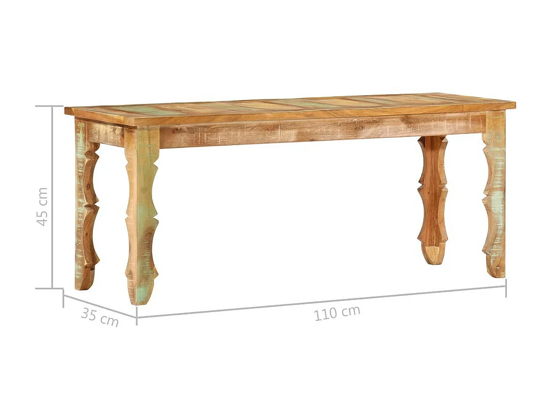 Banc 110 x 35x45 Bois de récupération massif