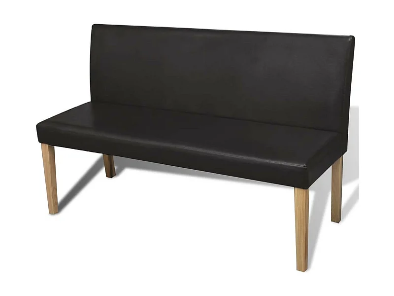 Banc 139,5cm Marron foncé Similicuir