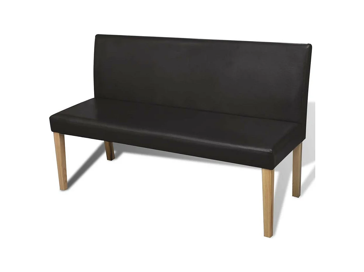 Banc 139,5cm Marron foncé Similicuir