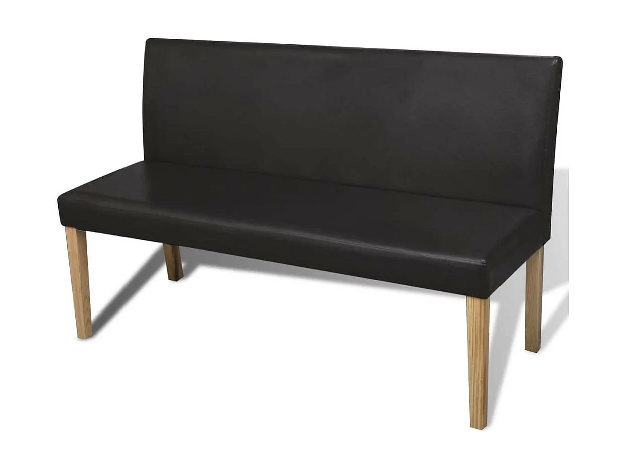 Banc 139,5cm Marron foncé Similicuir
