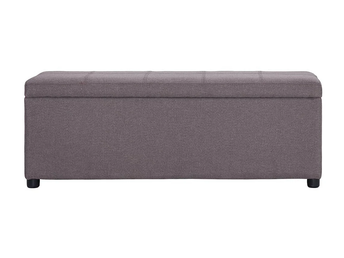 Banc avec compartiment de rangement 116cm Taupe Polyester
