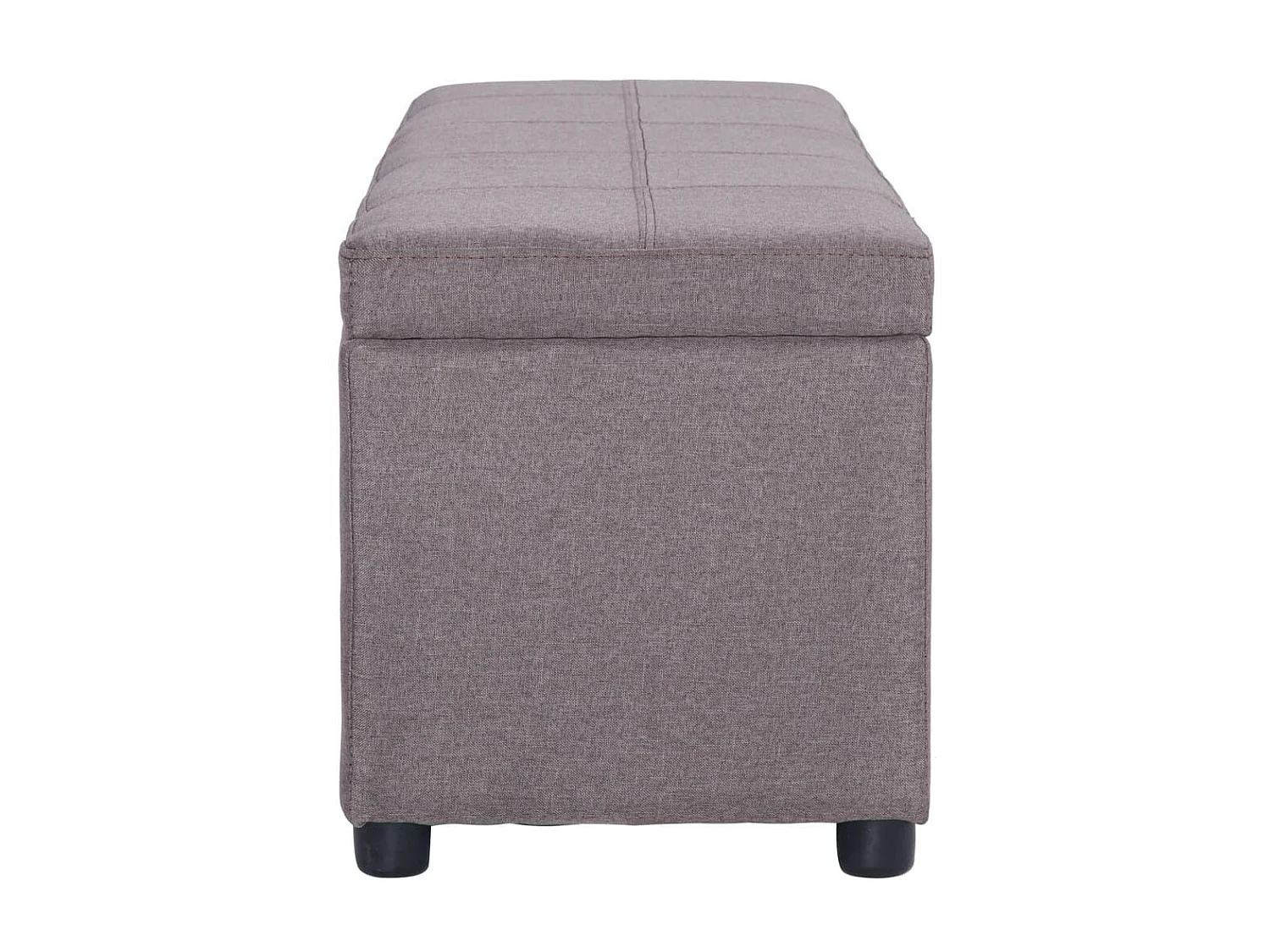 Banc avec compartiment de rangement 116cm Taupe Polyester