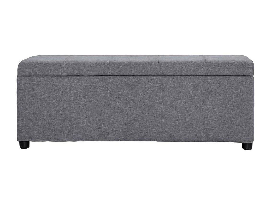 Banc avec compartiment de rangement 116cm Gris clair Polyester