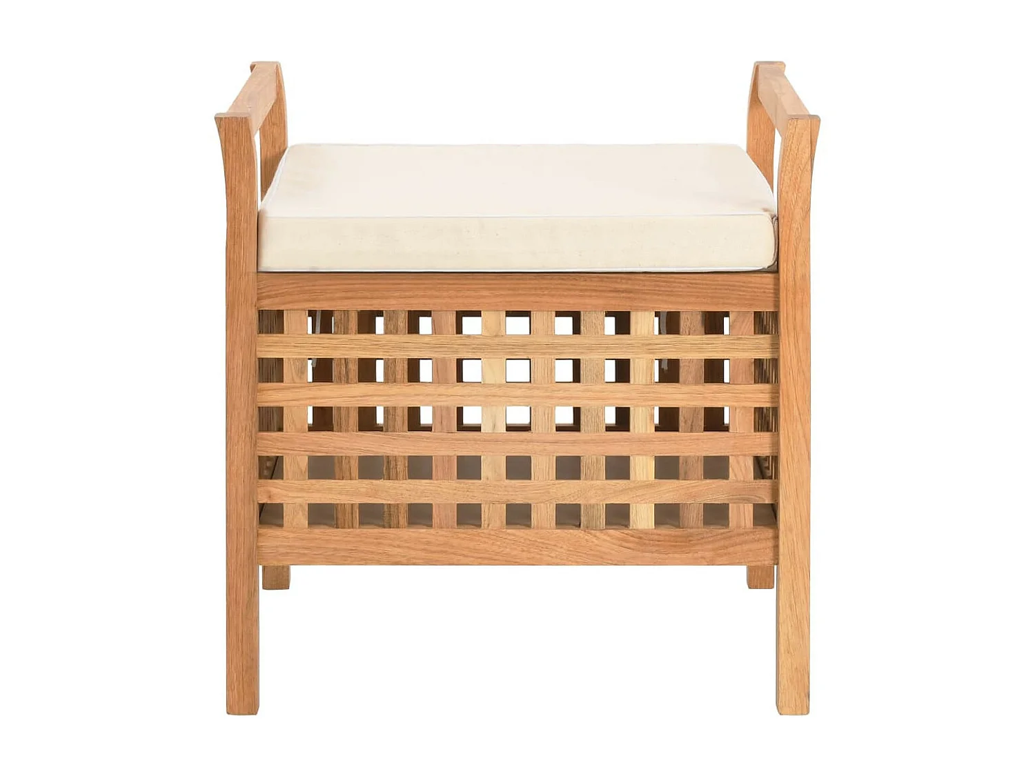 Banc de rangement 49x48x49 Bois de noyer massif