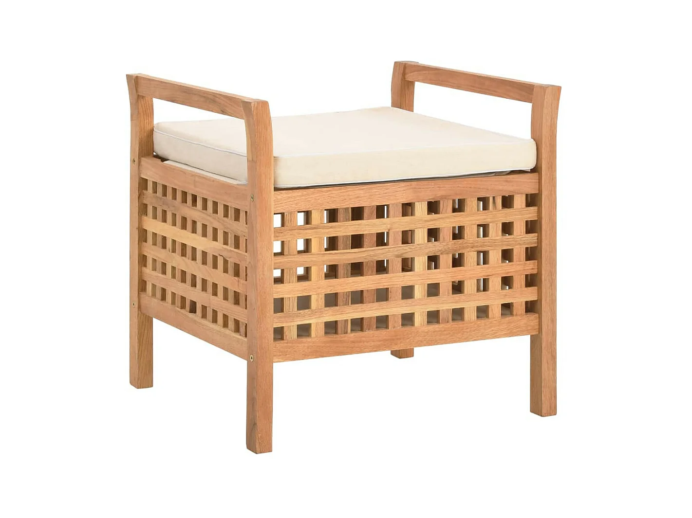 Banc de rangement 49x48x49 Bois de noyer massif