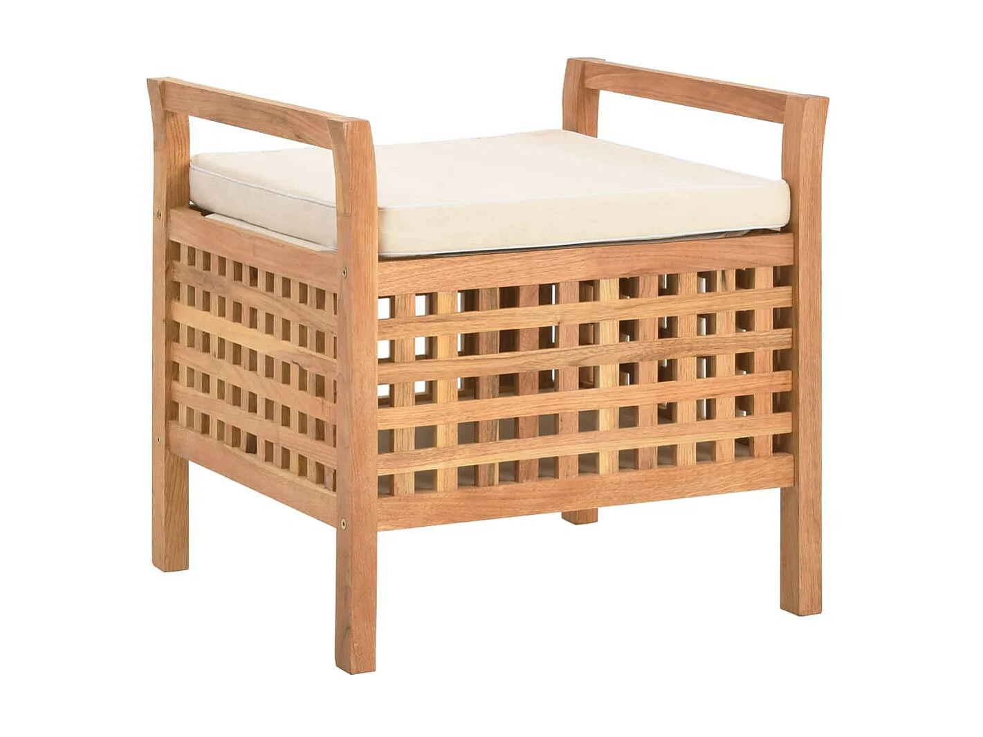 Banc de rangement 49x48x49 Bois de noyer massif