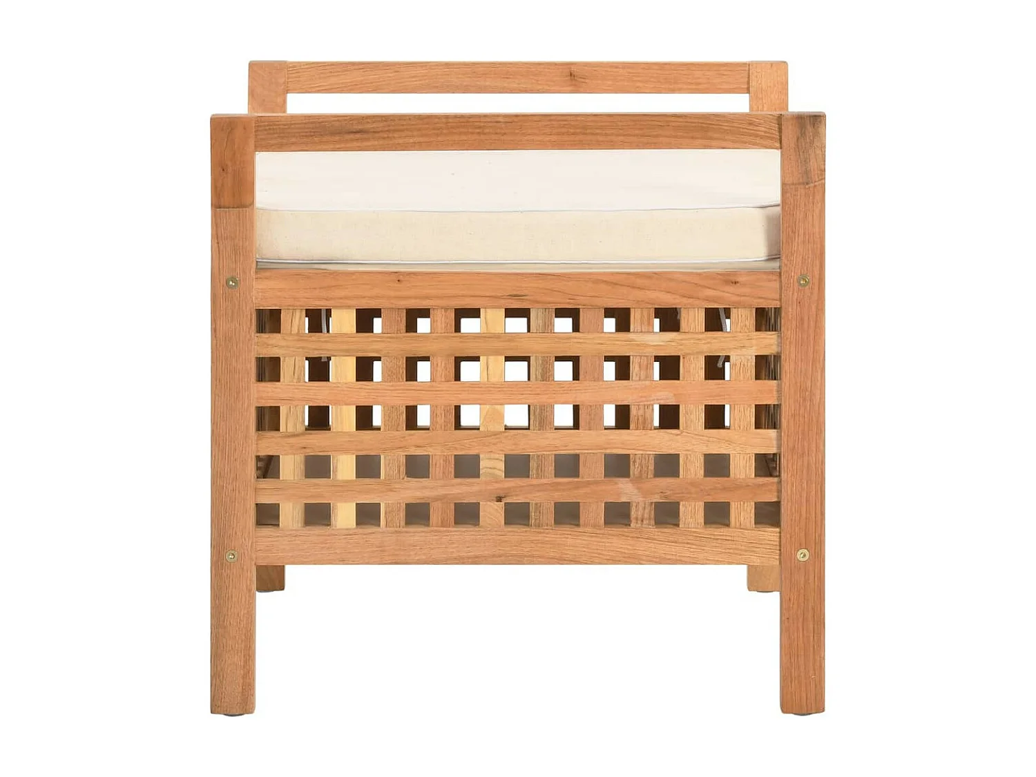 Banc de rangement 49x48x49 Bois de noyer massif