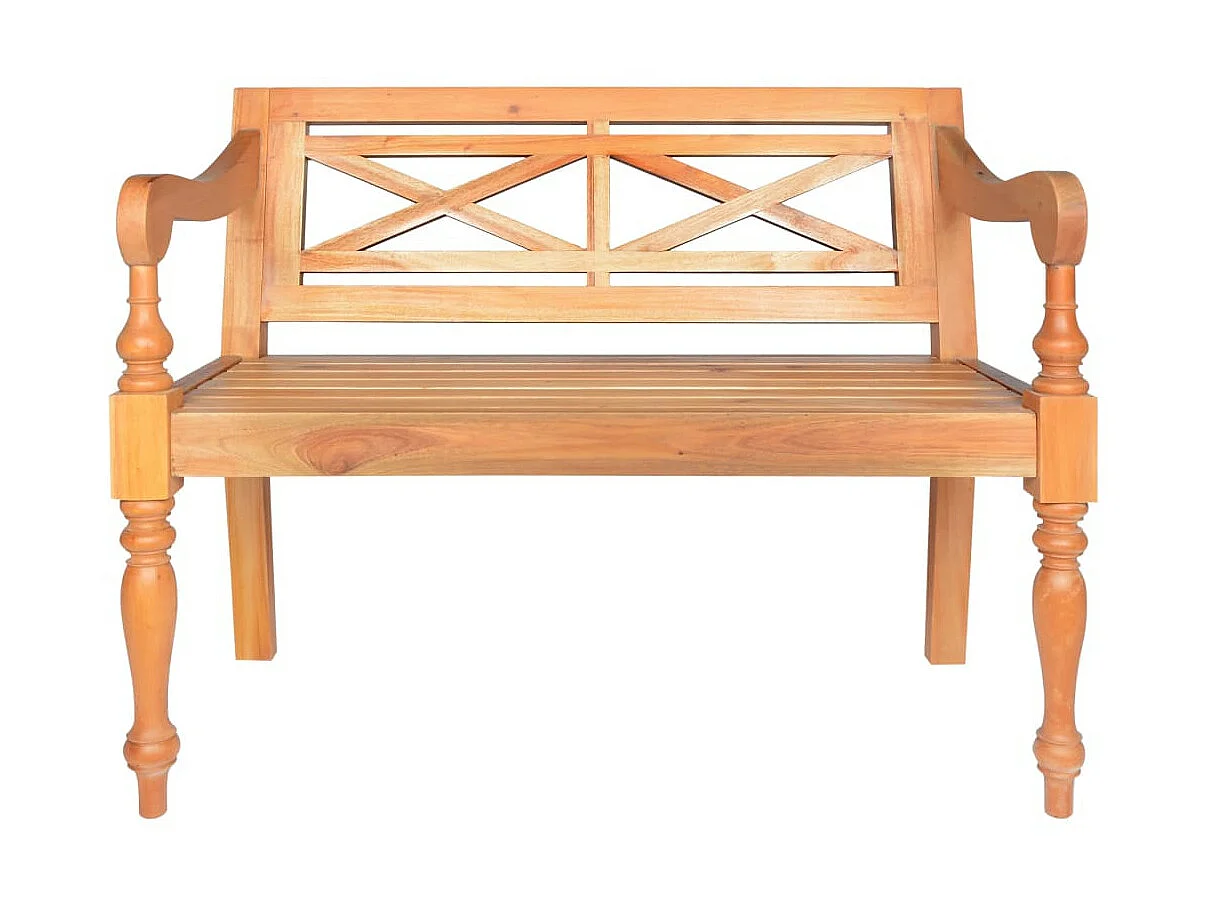 Banc bois acajou massif clair Gardene 98cm