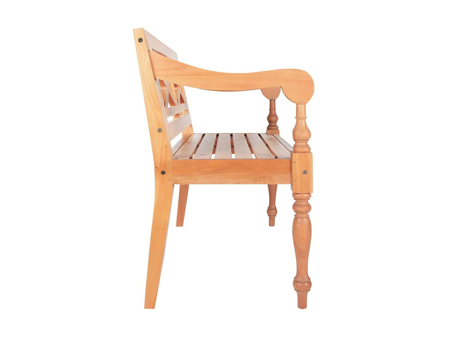 Banc bois acajou massif clair Gardene 98cm