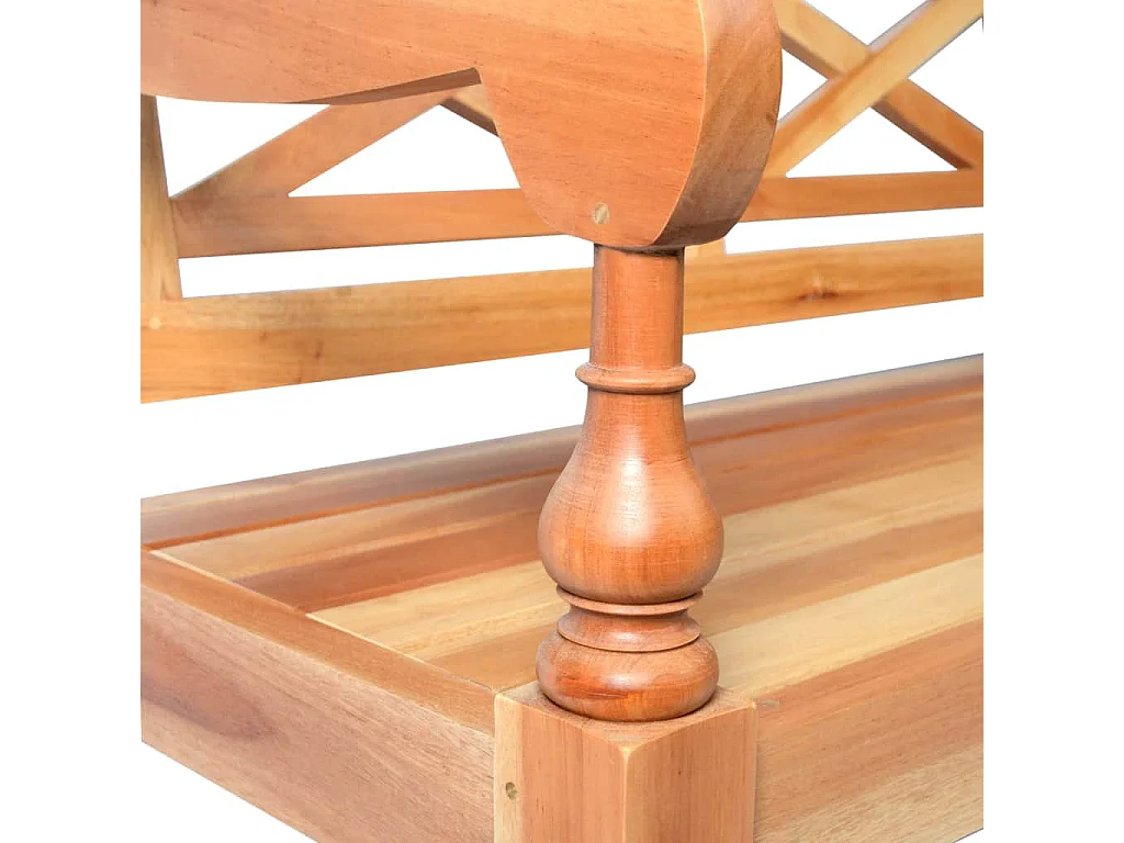 Banc bois acajou massif clair Gardene 98cm