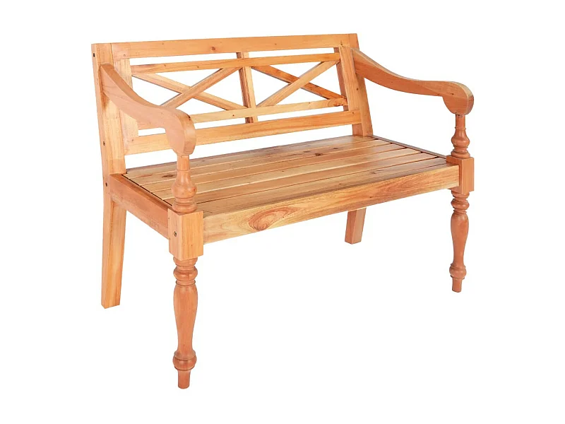 Banc bois acajou massif clair Gardene 98cm