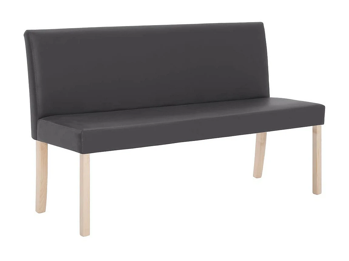 Banc 139,5cm Gris Similicuir Riza