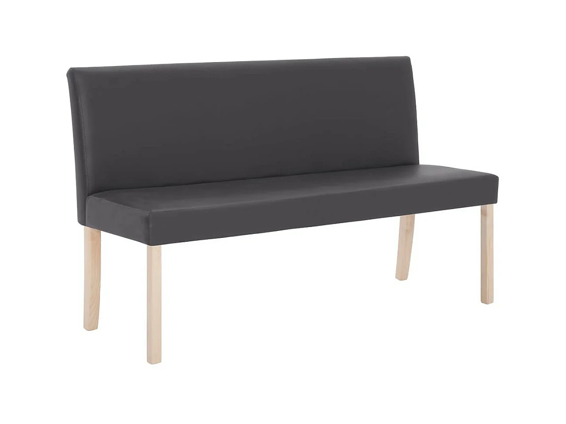 Banc 139,5cm Gris Similicuir Riza