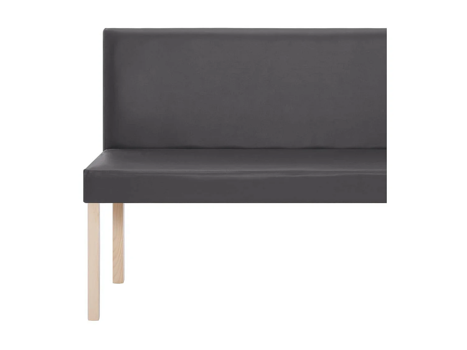 Banc 139,5cm Gris Similicuir Riza