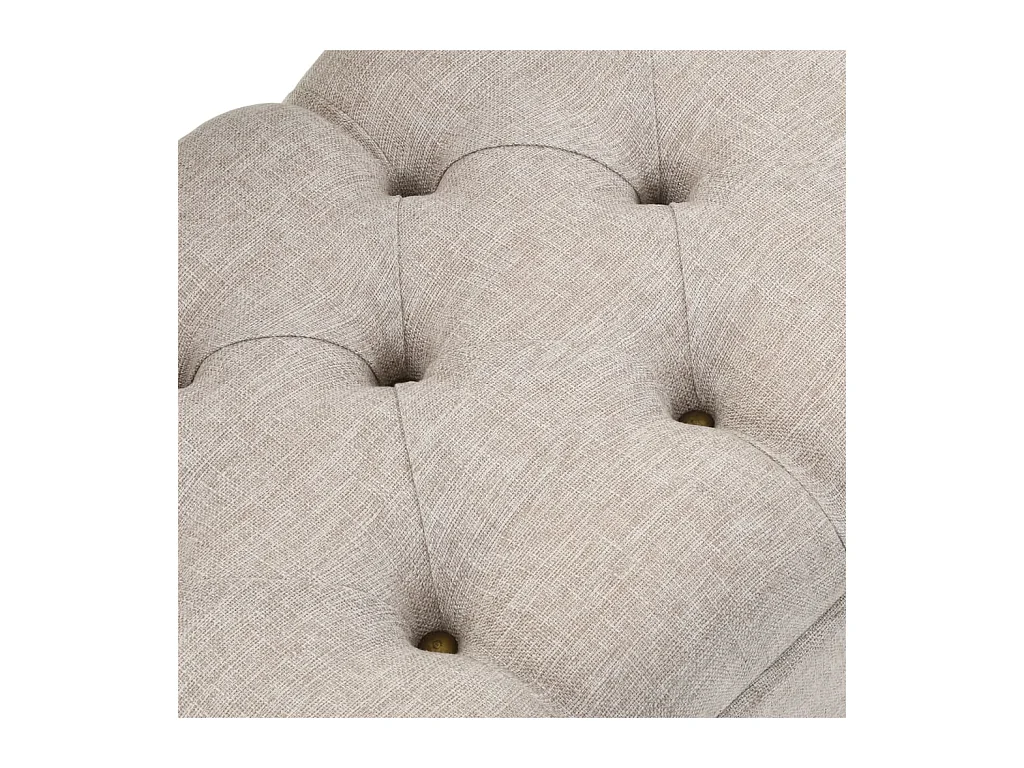 Banc de rangement avec dossier 110cm Crème Tissu