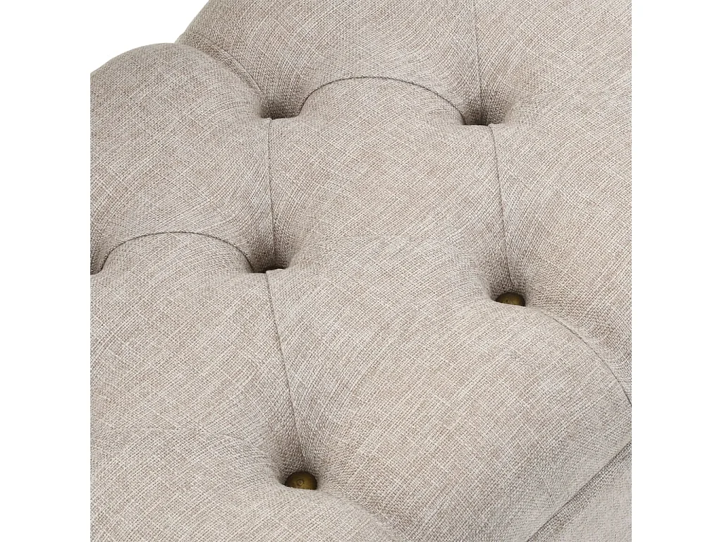 Banc de rangement avec dossier 110cm Crème Tissu