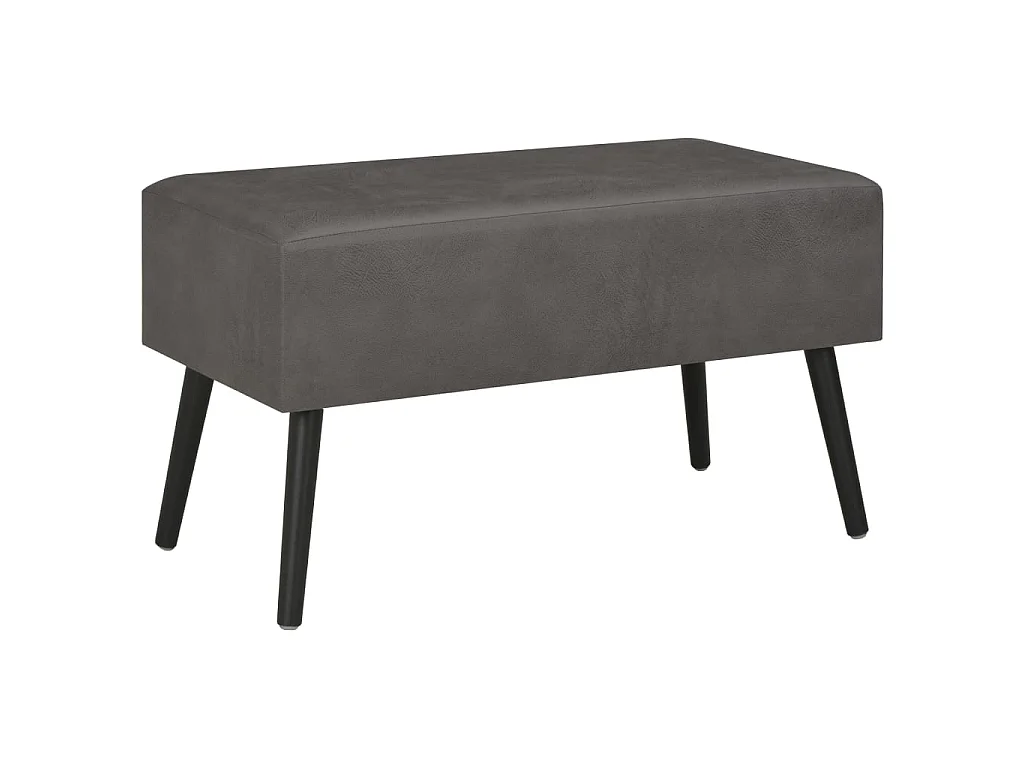 Banc avec tiroirs 80cm Gris Similicuir