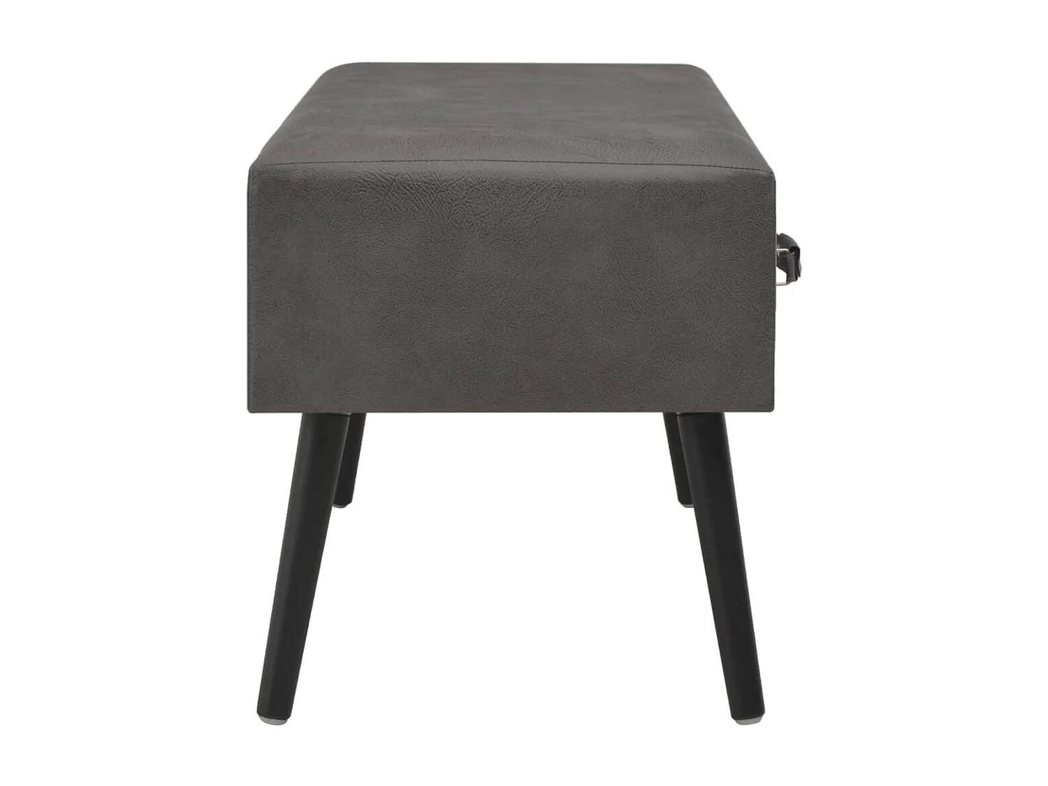 Banc avec tiroirs 80cm Gris Similicuir