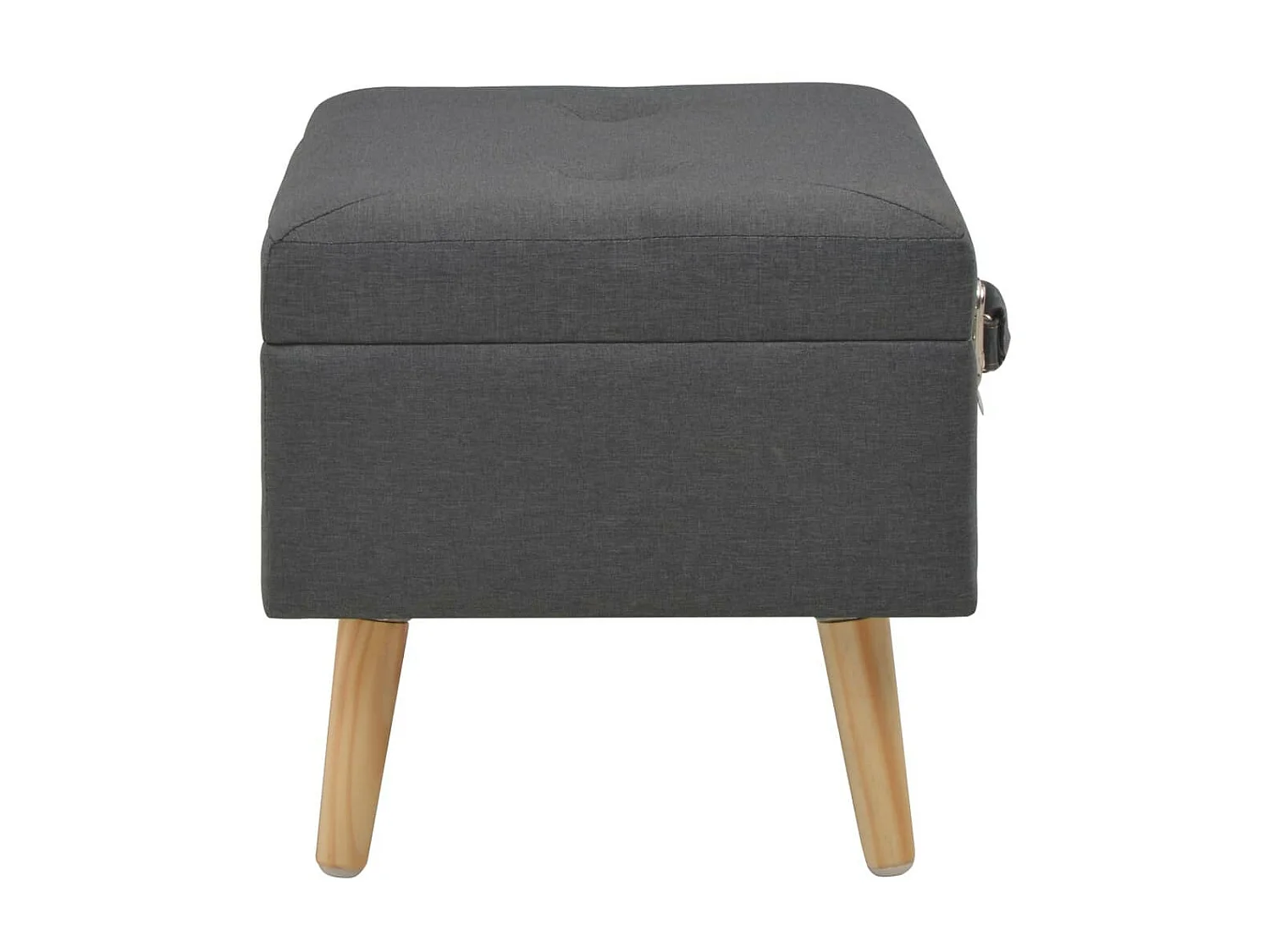 Tabourets de rangement 3 pcs Gris foncé Tissu