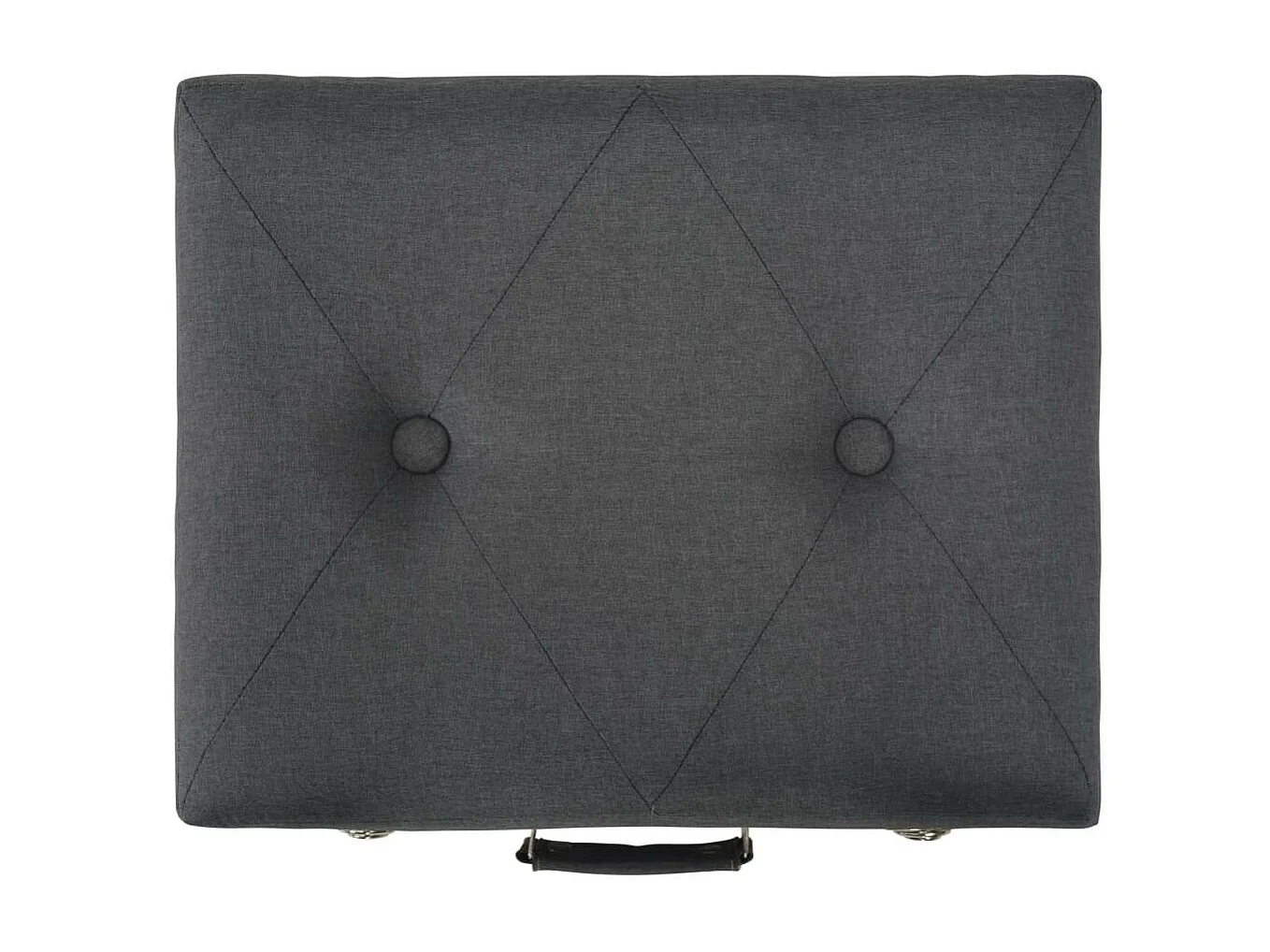 Tabourets de rangement 3 pcs Gris foncé Tissu