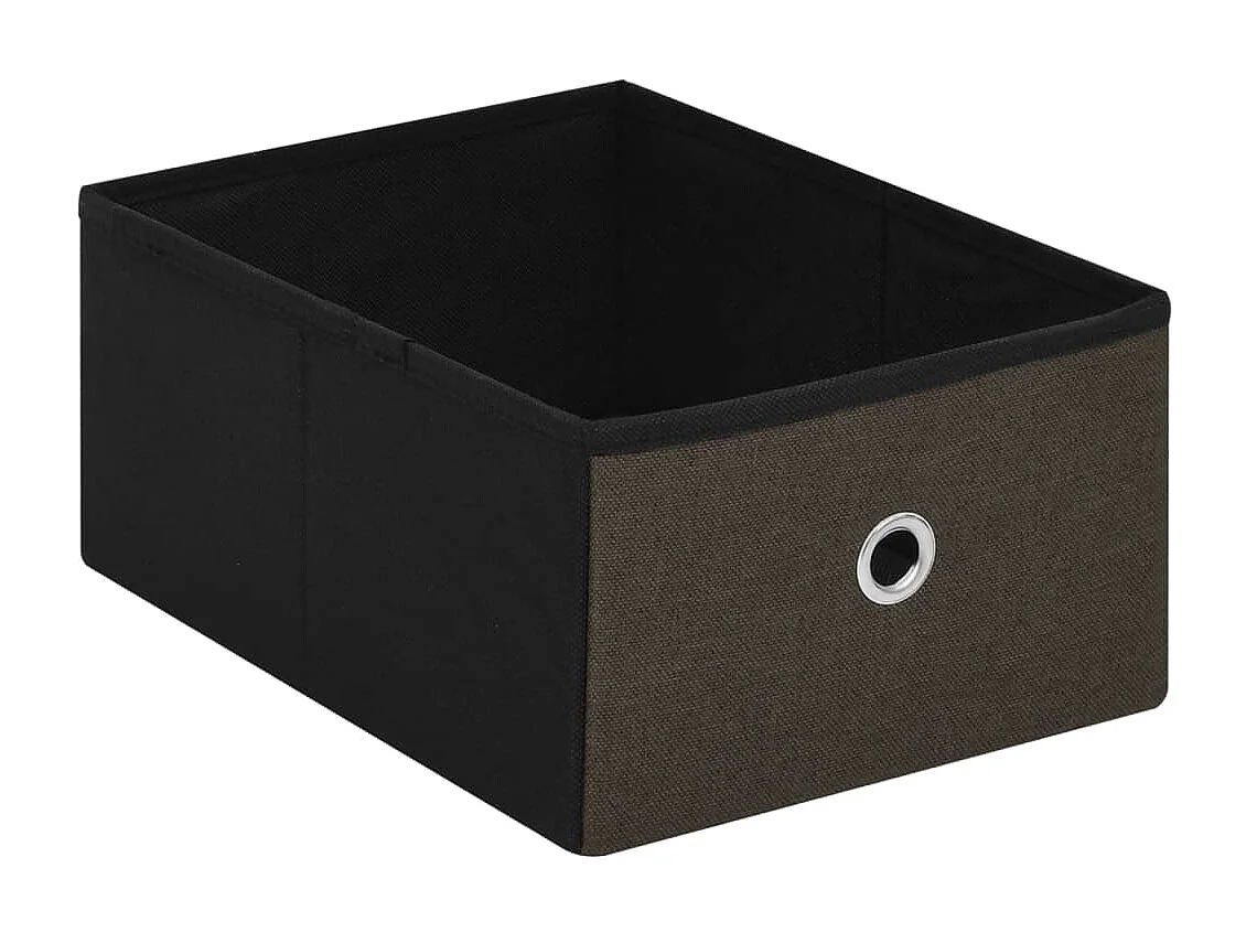 Banc de rangement pliable Marron foncé 76x38x38 Faux lin